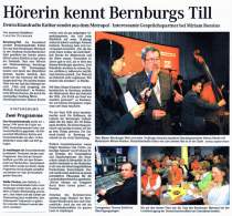 Pressebeitrag 'Hörerin kennt Bernburgs Till' MZ 28.01.2008